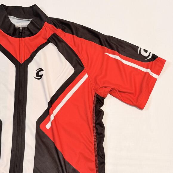 Cannondale Cycling Jersey Mens Large Red Black Full Zip Short Sleeve Road Bike - Picture 2 of 11